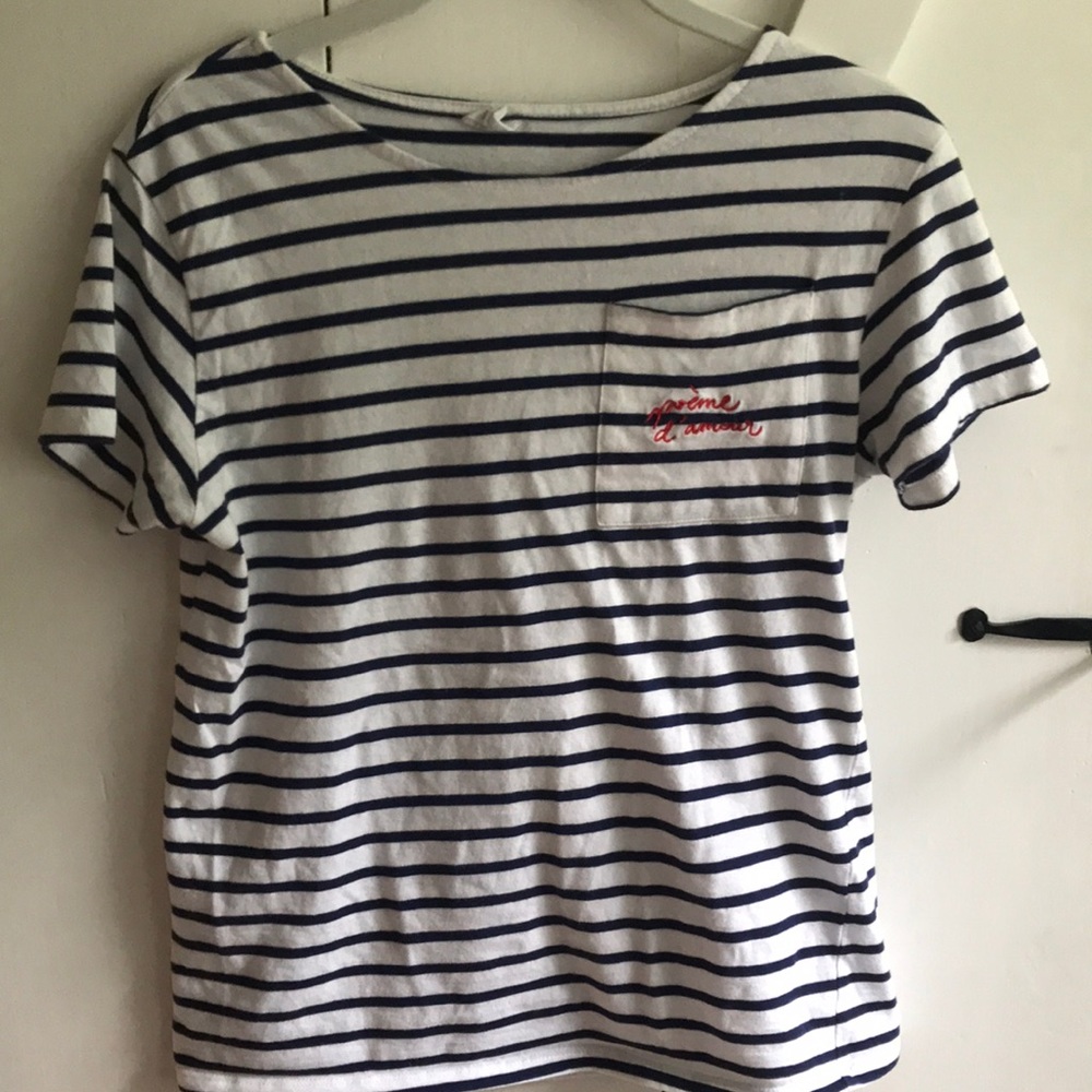 Zara Girls Nautical French Navy/White stripe 13-14